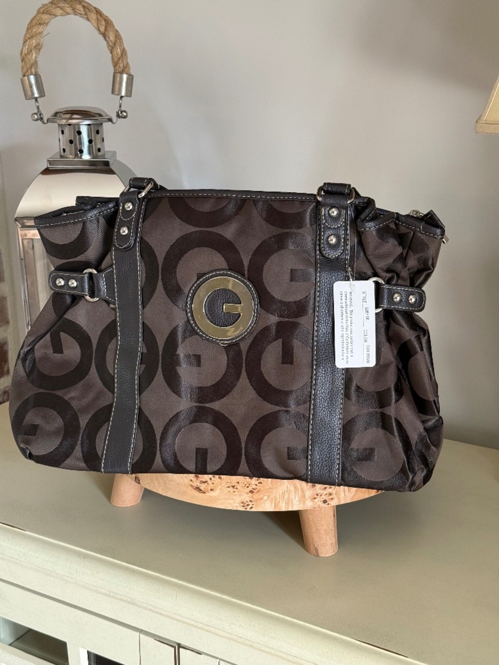 Brown Monogram Satchel Handbag